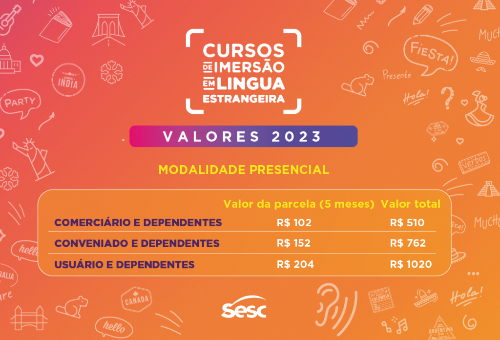 Inscrições – Aulas de inglês presenciais e gratuitas